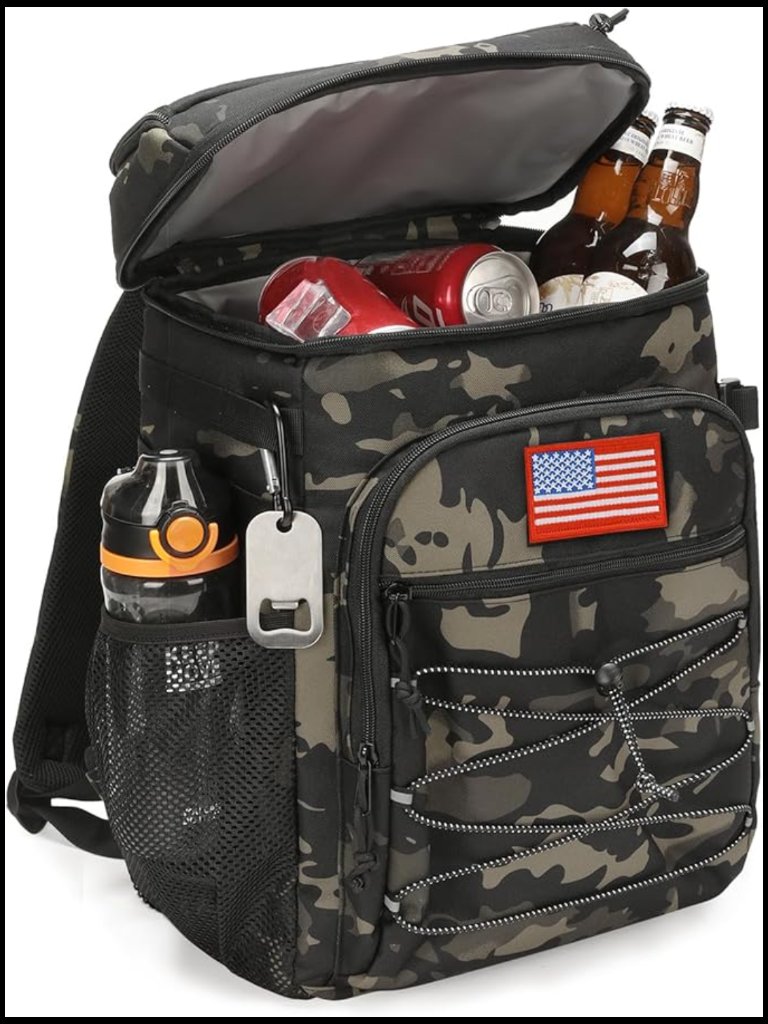 Tactical Insulated Backpack Cooler 25l Leakproof Waterproof Camping Hiking Beach